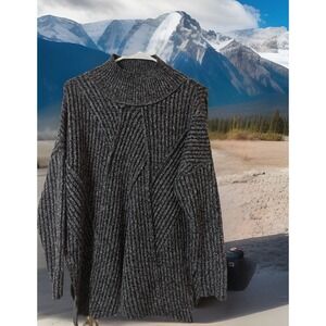 Vertigo Women's Sweater Knit Lagenlook Oversized Small Cozy Neutrals Cabin Core